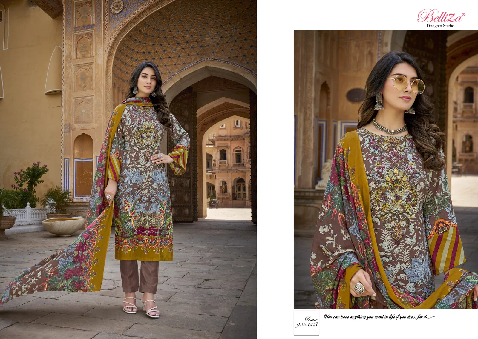 Riwayat By Belliza Viscose Rayon Digital Printed Dress Material Wholesale Price In Surat

